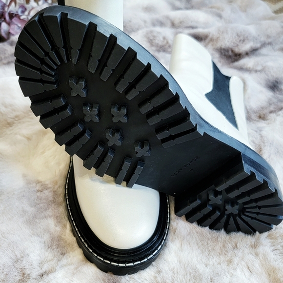 💋LAST DAY!!💋Tory Burch Ivory Leather Benton Boots size 8 - FINAL PRICE - Picture 7 of 11